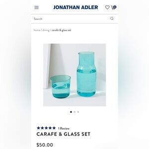 Jonathan Adler Carafe set - blue